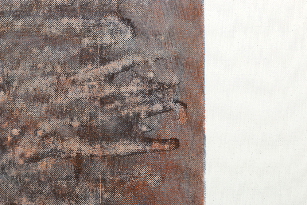 Ricardo Morin Oil Painting on Linen Scroll "Silence Four"