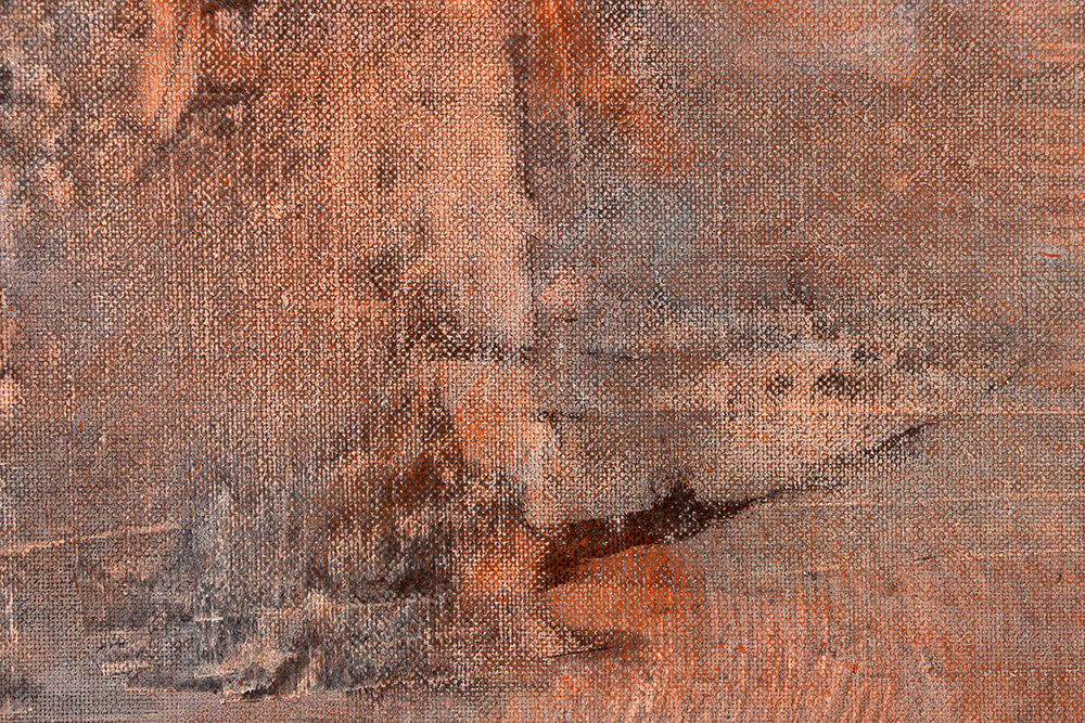 Ricardo Morin Oil Painting on Linen Scroll "Silence Four"