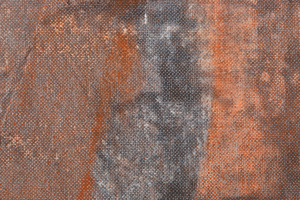 Ricardo Morin Oil Painting on Linen Scroll "Silence Four"