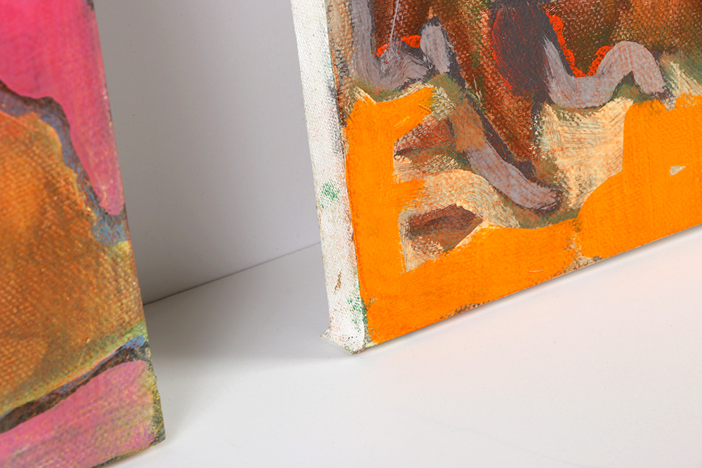 Ricardo Morin Oil Painting on Linen "Silent Diptych"