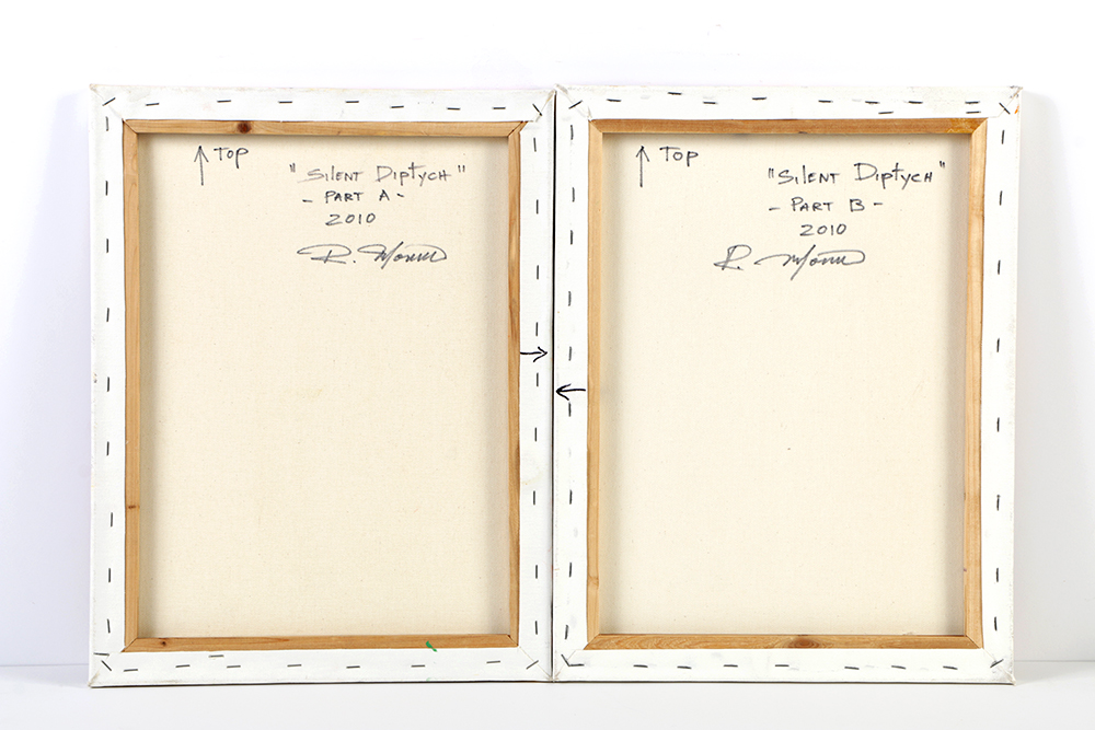 Ricardo Morin Oil Painting on Linen "Silent Diptych"