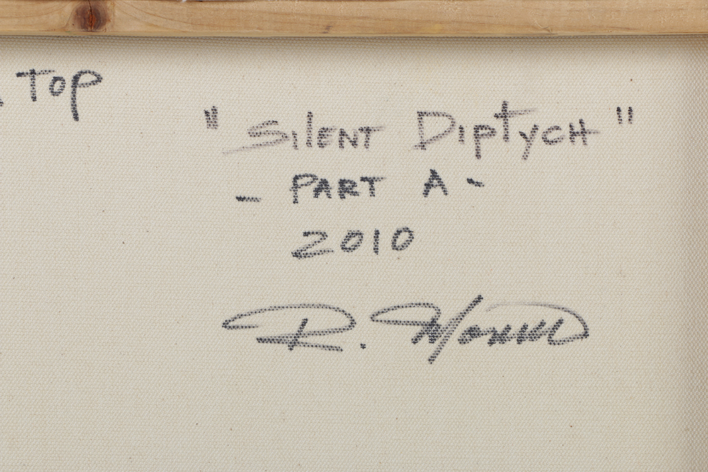 Ricardo Morin Oil Painting on Linen "Silent Diptych"