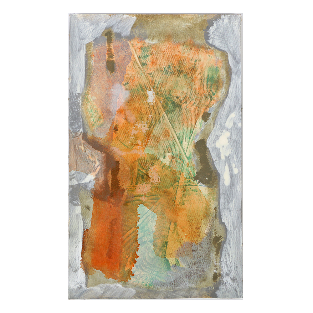 Ricardo Morin Oil Painting on Unstretched Canvas of an Abstract Composition