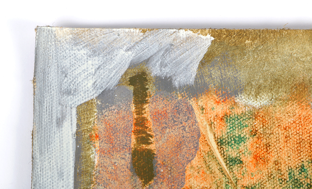 Ricardo Morin Oil Painting on Unstretched Canvas of an Abstract Composition