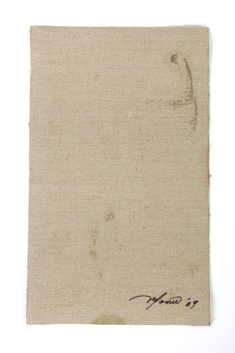 Ricardo Morin Oil Painting on Unstretched Canvas of an Abstract Composition