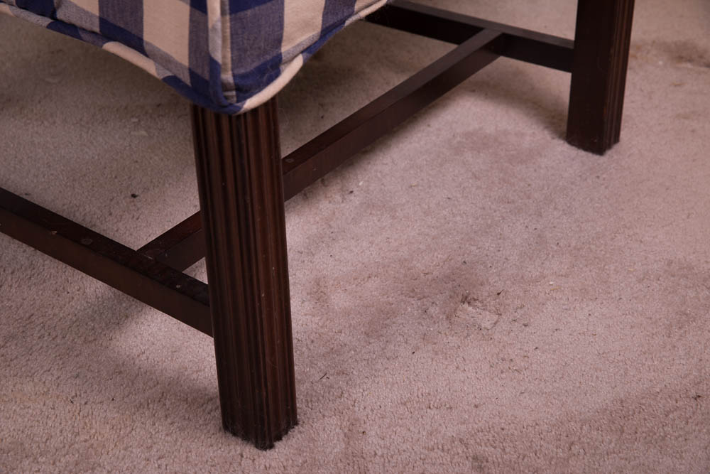 Pair of Upholstered Wing Back Chairs