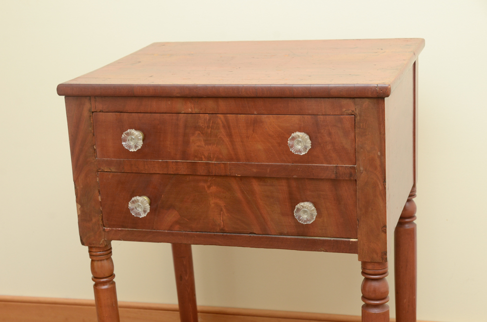 Early 19th Century Sheraton Two-Drawer Work Table