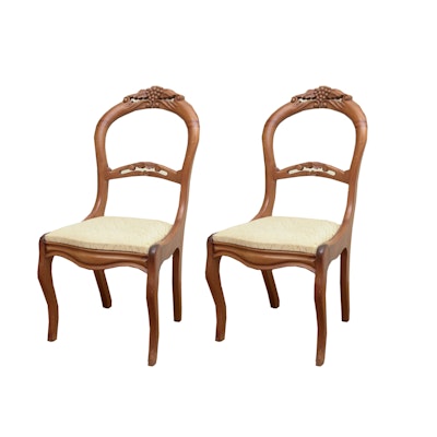 Late 19th Century Victorian Side Chairs Late 19th Century Victorian Side Chairs