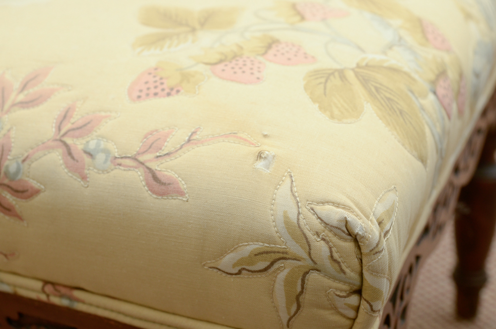 Antique Heavily Carved Side Chair