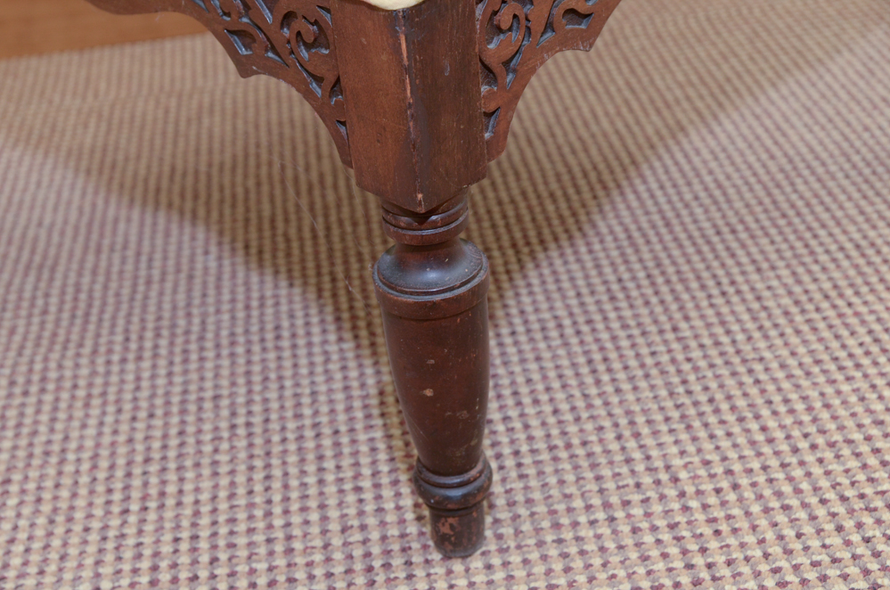 Antique Heavily Carved Side Chair