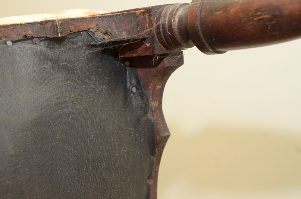 Antique Heavily Carved Side Chair