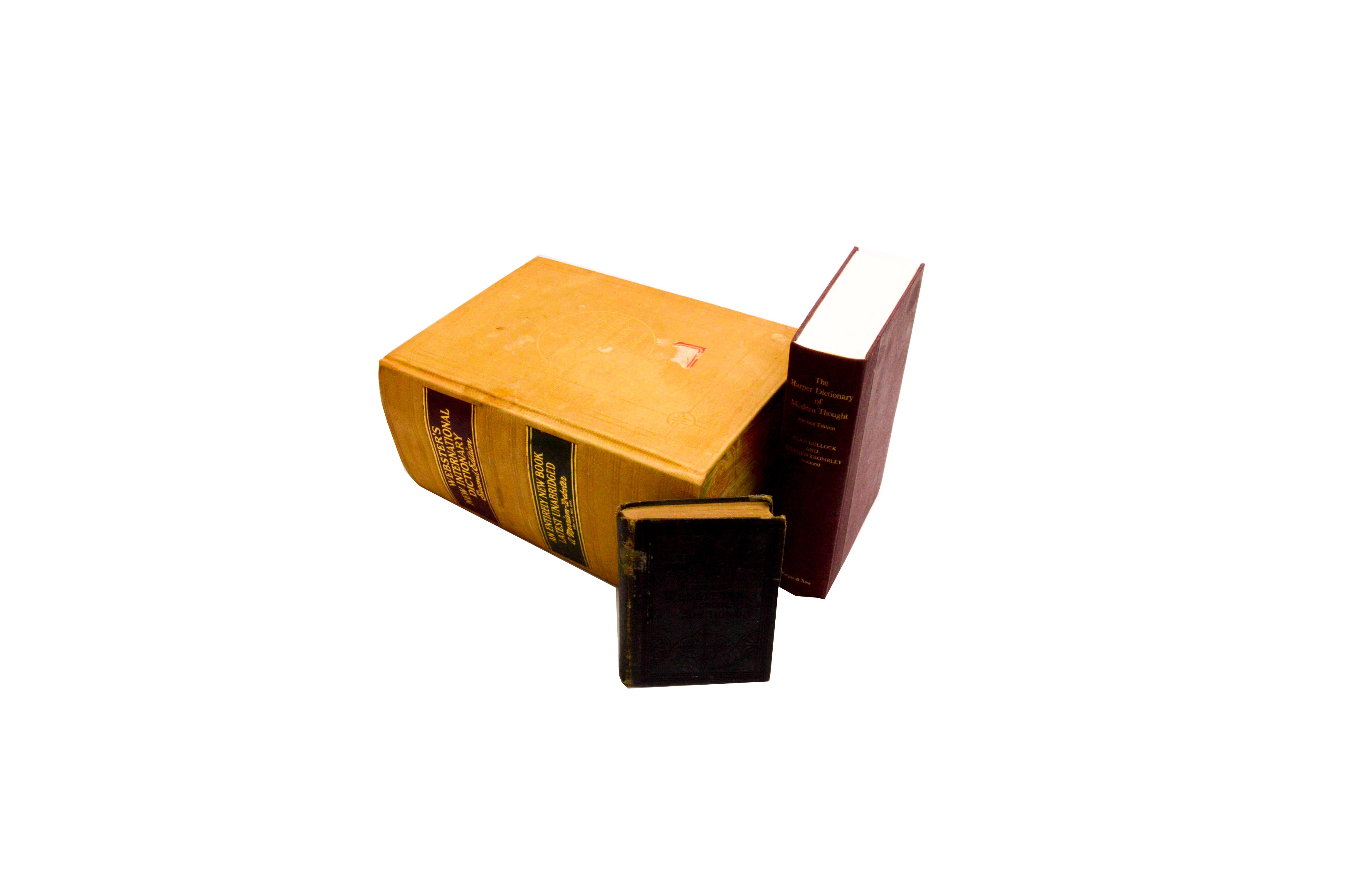 Vintage Dictionaries Featuring 1941 Merriam-Webster "Webster's New International Dictionary, Second Edition"