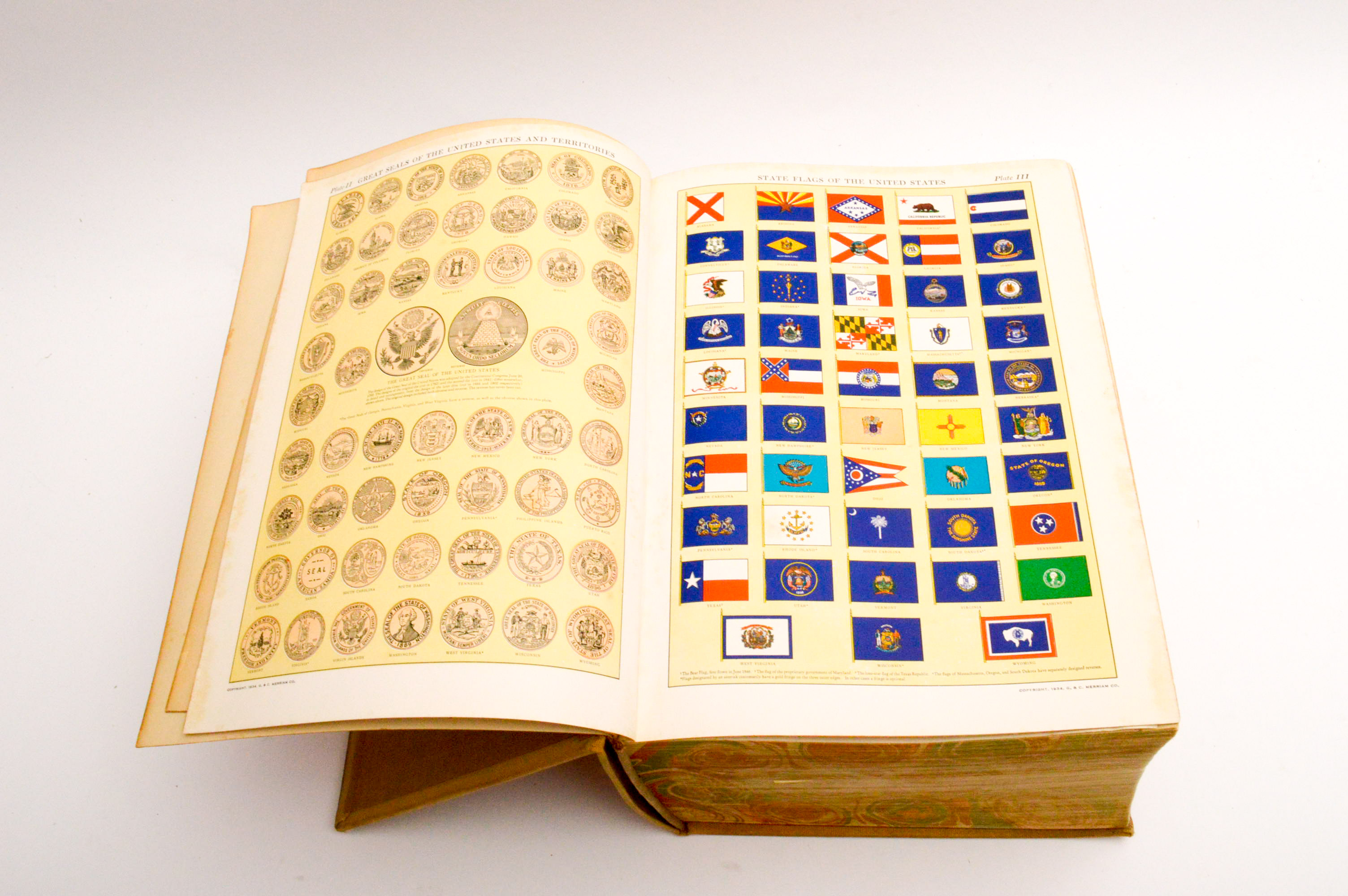 Vintage Dictionaries Featuring 1941 Merriam-Webster "Webster's New International Dictionary, Second Edition"