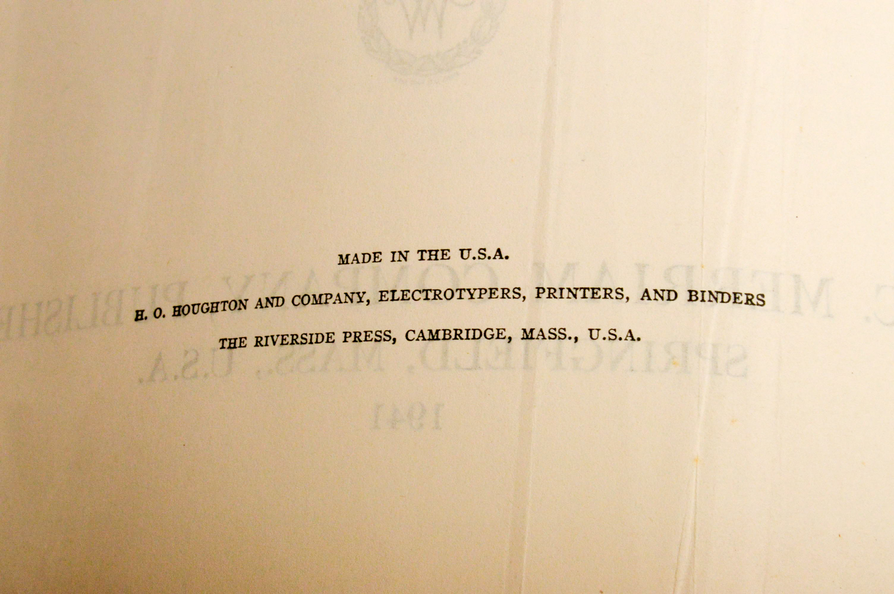 Vintage Dictionaries Featuring 1941 Merriam-Webster "Webster's New International Dictionary, Second Edition"