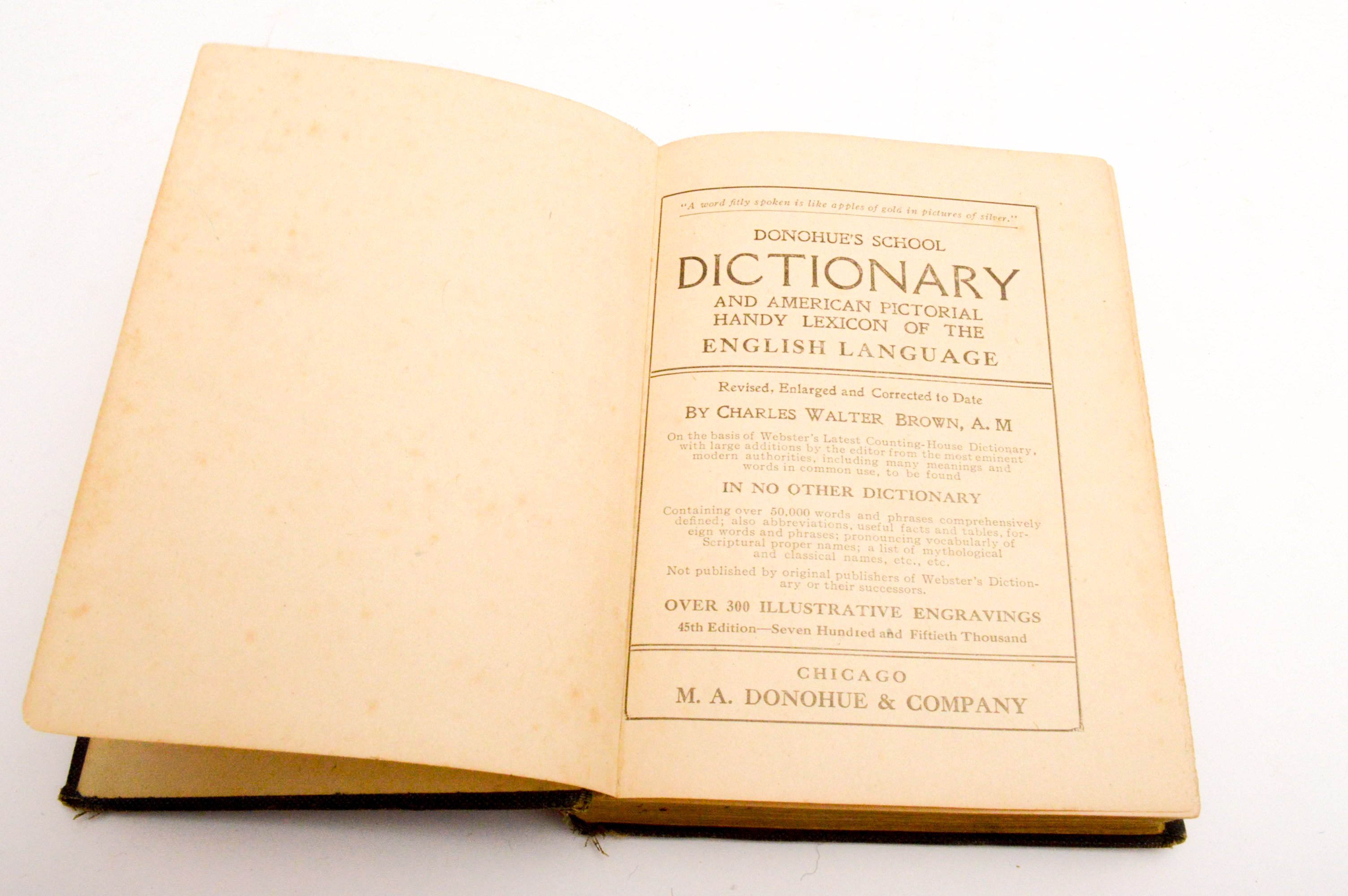 Vintage Dictionaries Featuring 1941 Merriam-Webster "Webster's New International Dictionary, Second Edition"