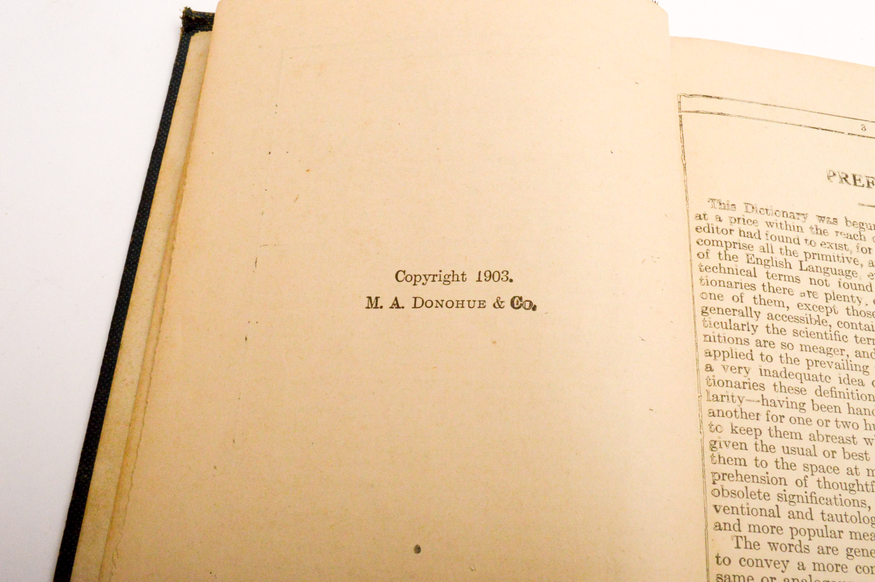 Vintage Dictionaries Featuring 1941 Merriam-Webster "Webster's New International Dictionary, Second Edition"