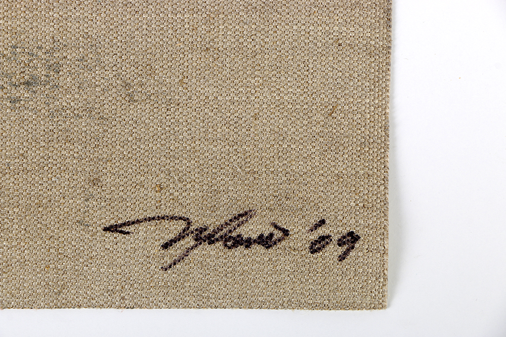 Ricardo Morin Abstract Oil Painting on Unstretched Canvas