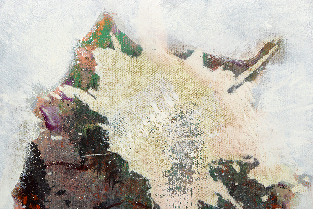 Ricardo Morin Abstract Oil Painting on Unstretched Canvas