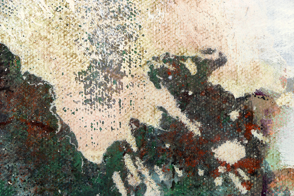 Ricardo Morin Abstract Oil Painting on Unstretched Canvas