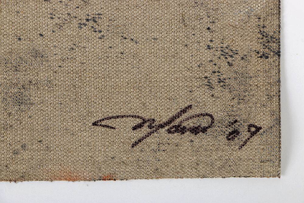 Ricardo Morin Abstract Oil Painting on Unstretched Canvas