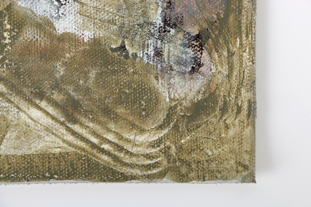 Ricardo Morin Oil Painting on Unstretched Linen of an Abstract Scene