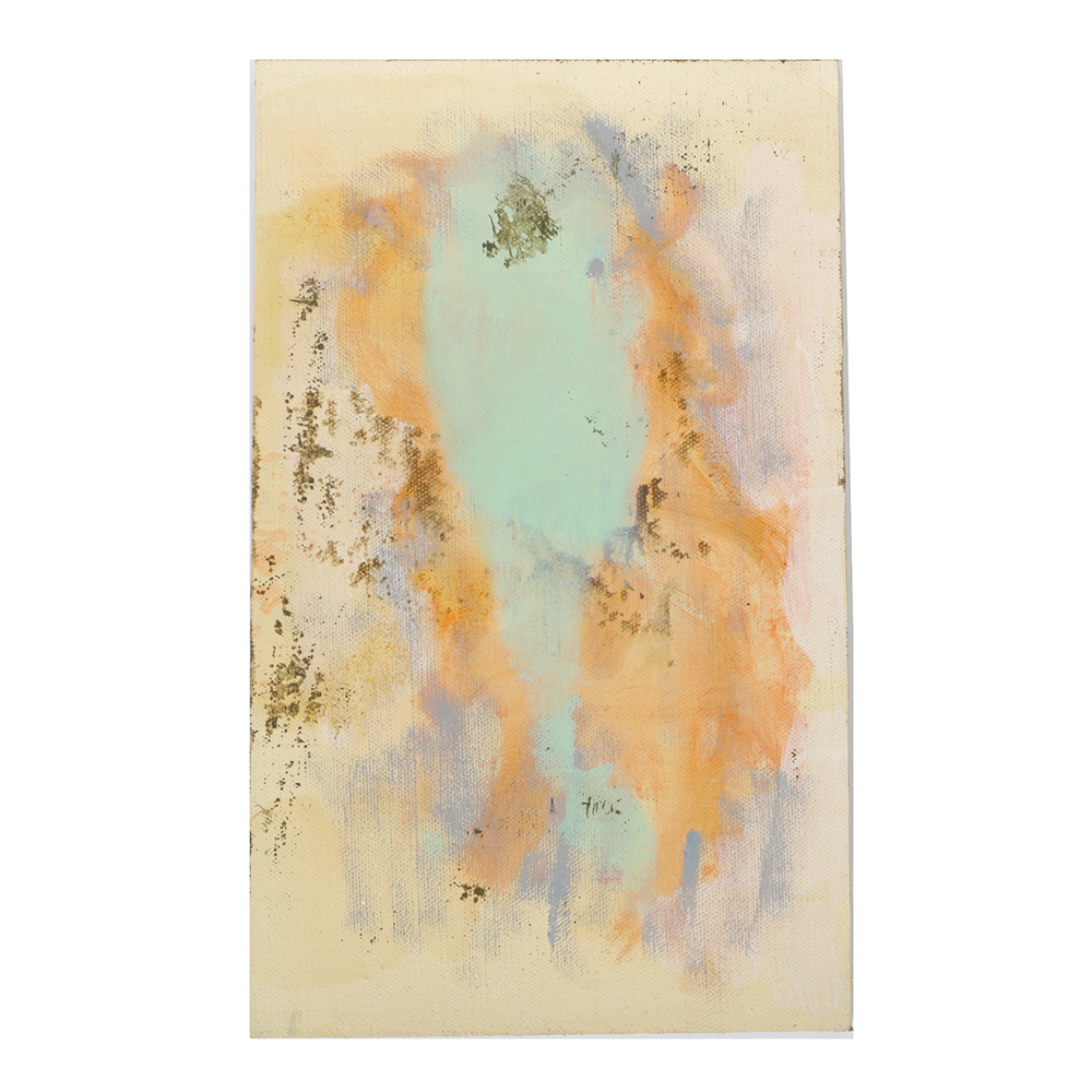 Ricardo Morin Oil Painting on Unstretched Linen of an Abstract Composition