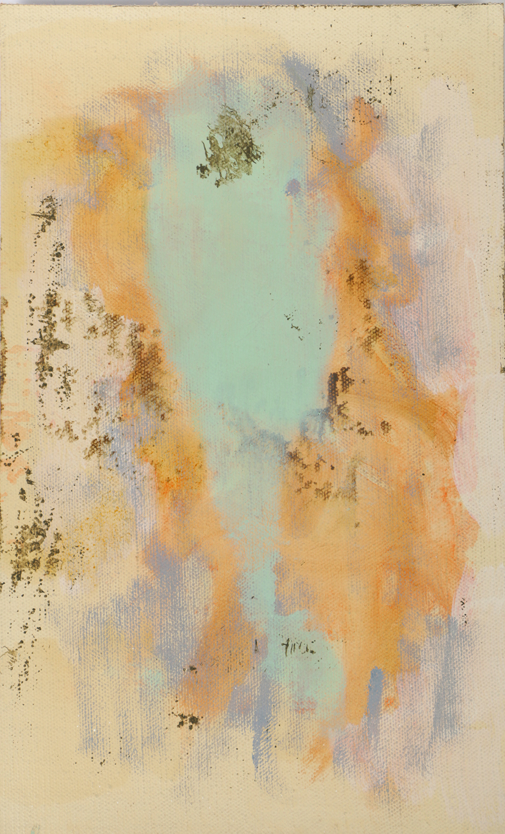 Ricardo Morin Oil Painting on Unstretched Linen of an Abstract Composition