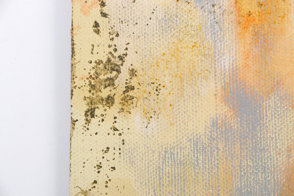 Ricardo Morin Oil Painting on Unstretched Linen of an Abstract Composition