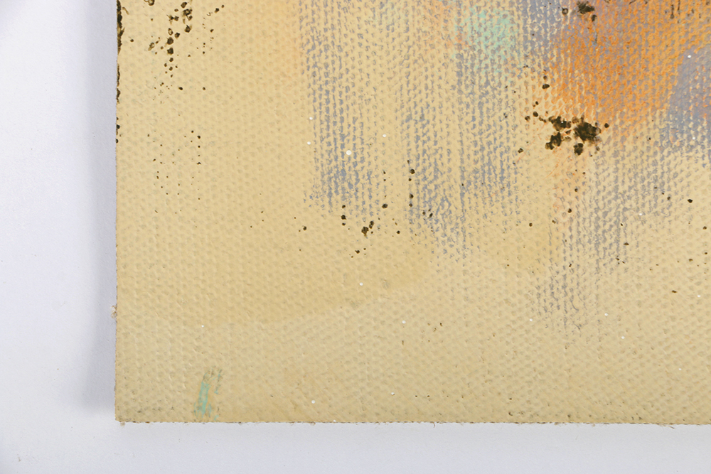 Ricardo Morin Oil Painting on Unstretched Linen of an Abstract Composition