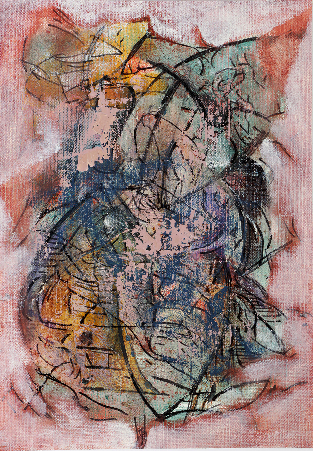 Ricardo Morin Oil Painting on Canvas "Dodecahedron III"