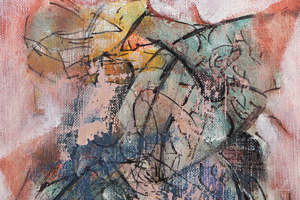 Ricardo Morin Oil Painting on Canvas "Dodecahedron III"