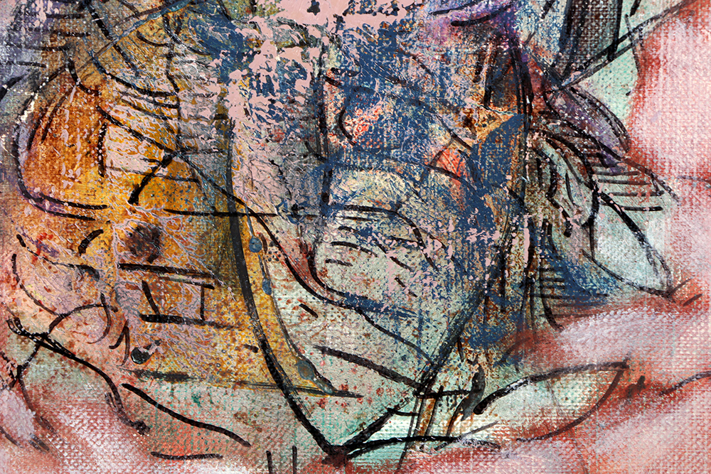 Ricardo Morin Oil Painting on Canvas "Dodecahedron III"