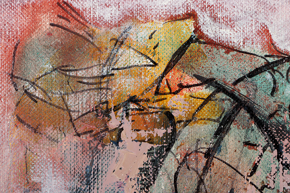 Ricardo Morin Oil Painting on Canvas "Dodecahedron III"