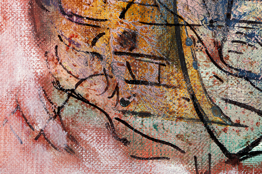 Ricardo Morin Oil Painting on Canvas "Dodecahedron III"