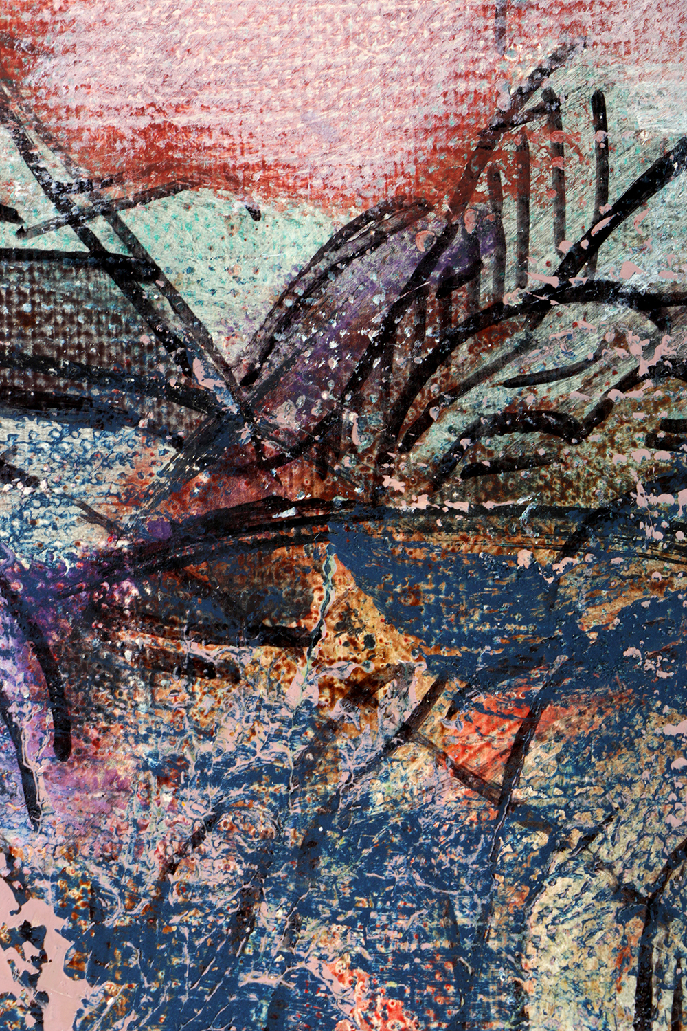 Ricardo Morin Oil Painting on Canvas "Dodecahedron III"