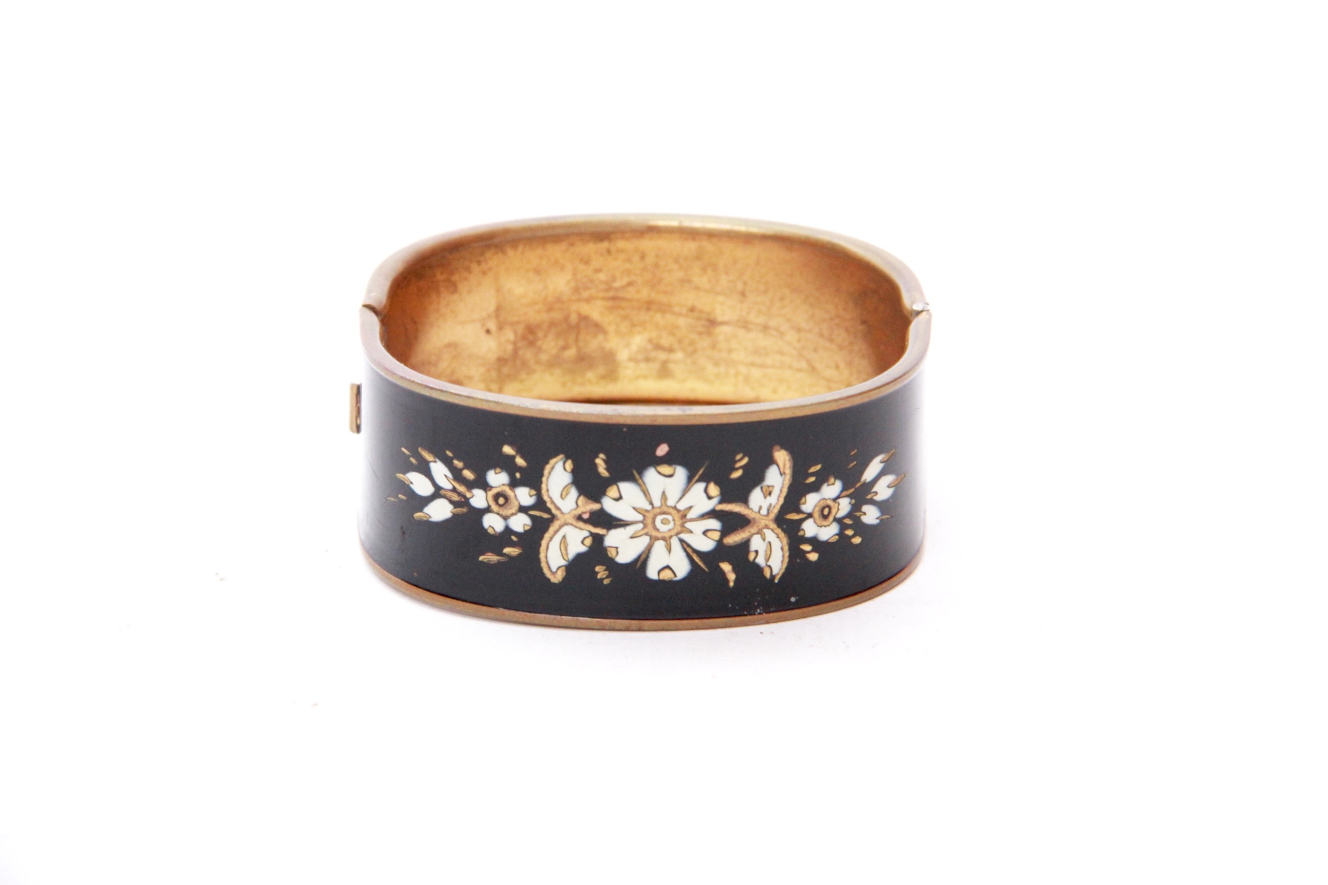 Malachite Bangles and Hinged Enamel Bracelet