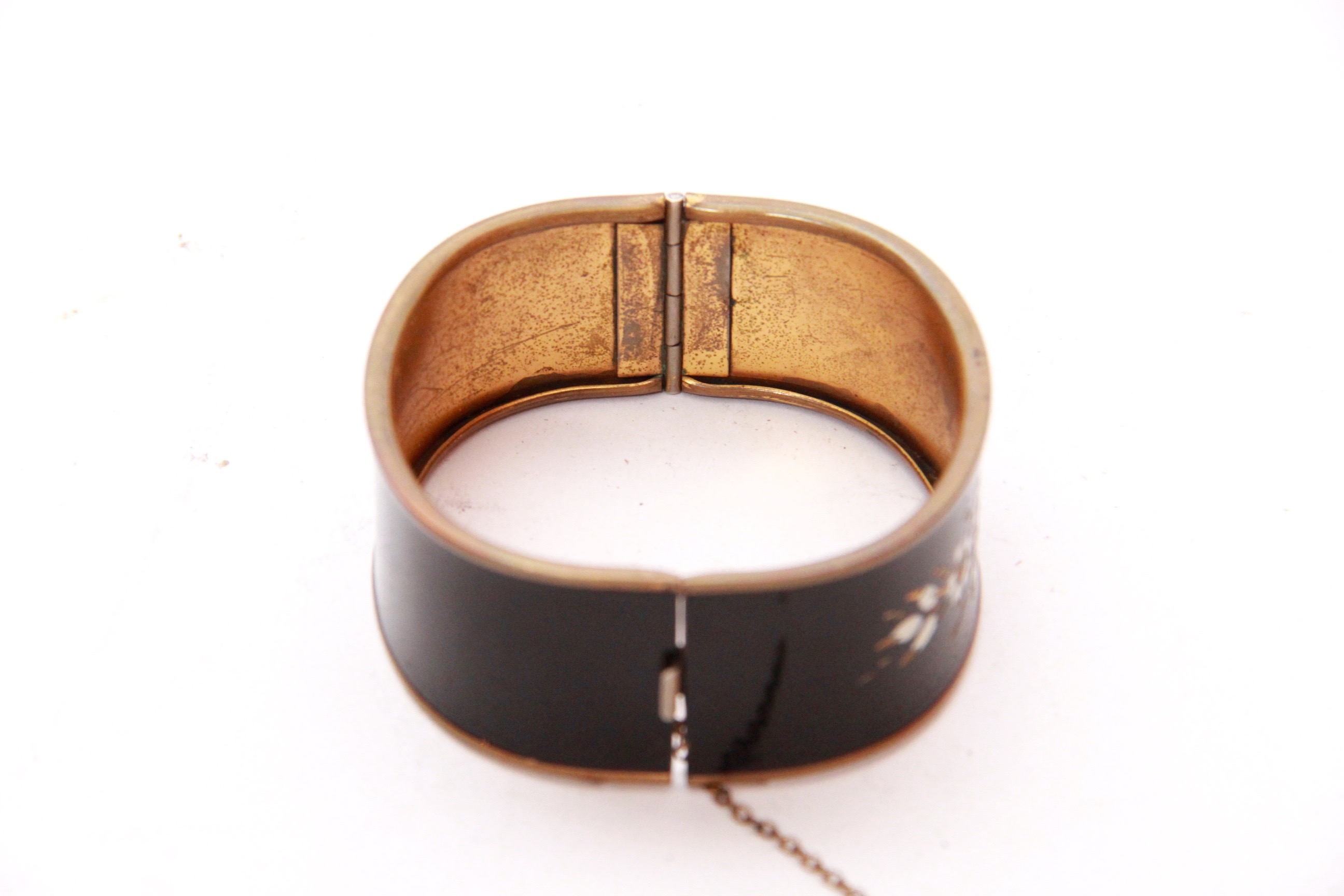 Malachite Bangles and Hinged Enamel Bracelet