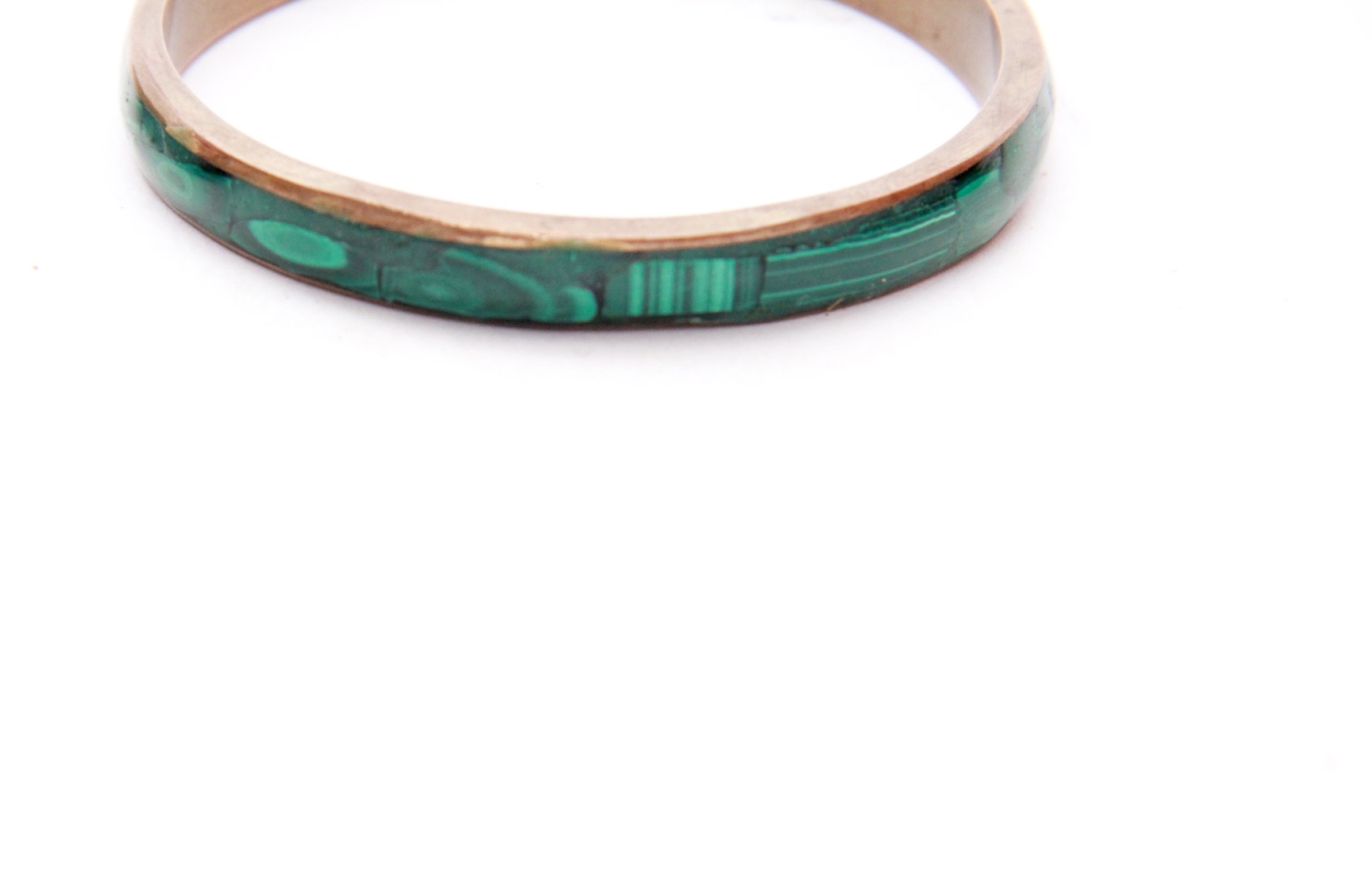 Malachite Bangles and Hinged Enamel Bracelet