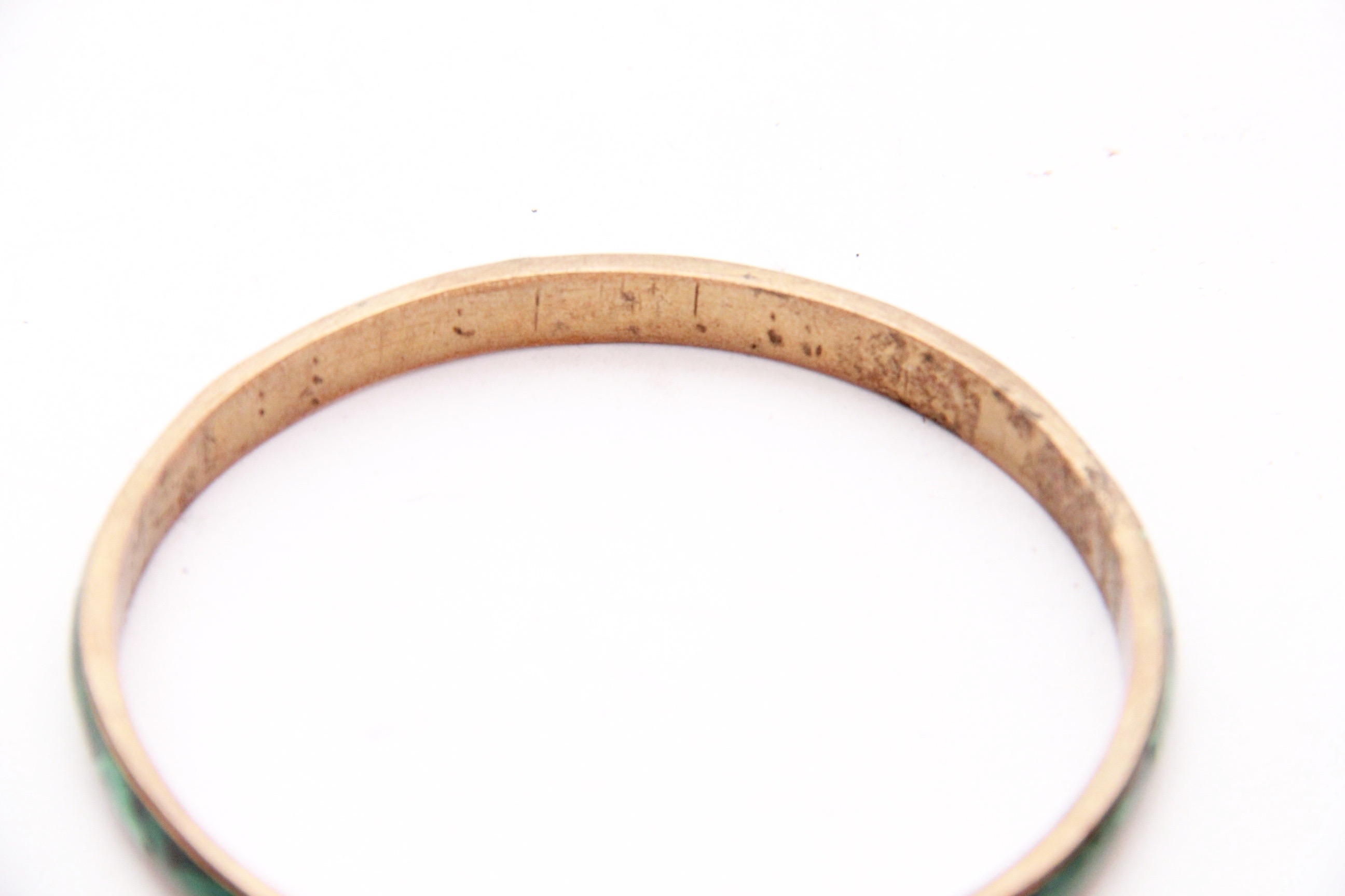 Malachite Bangles and Hinged Enamel Bracelet