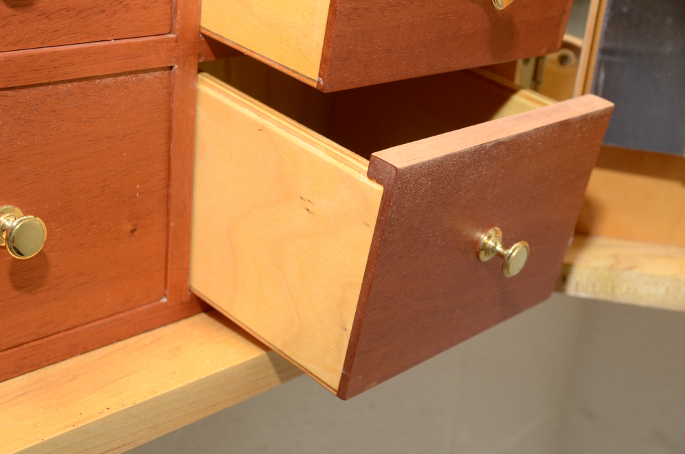 Custom Made Wall-Mounted Tool Cabinet with Hand Tools