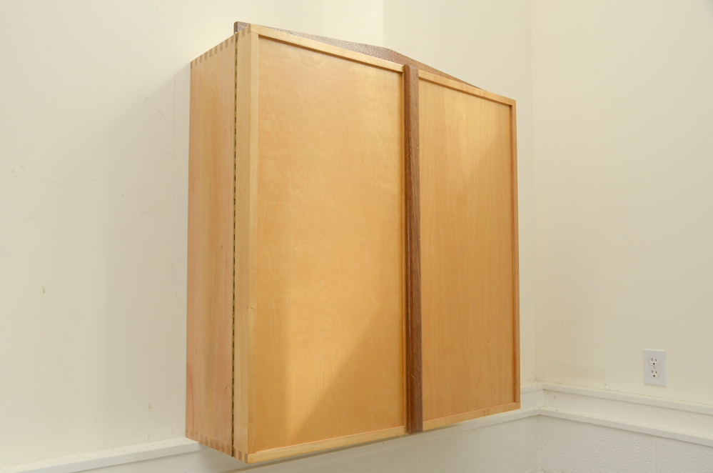 Custom Made Wall-Mounted Tool Cabinet with Hand Tools