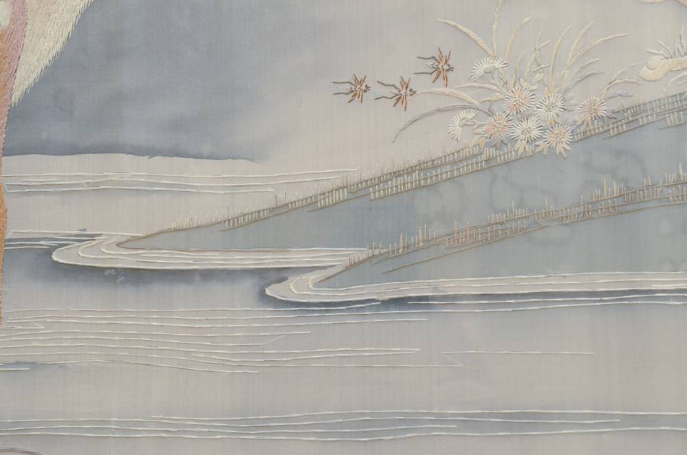 Chinese Embroidery on Silk of Deer and Birds