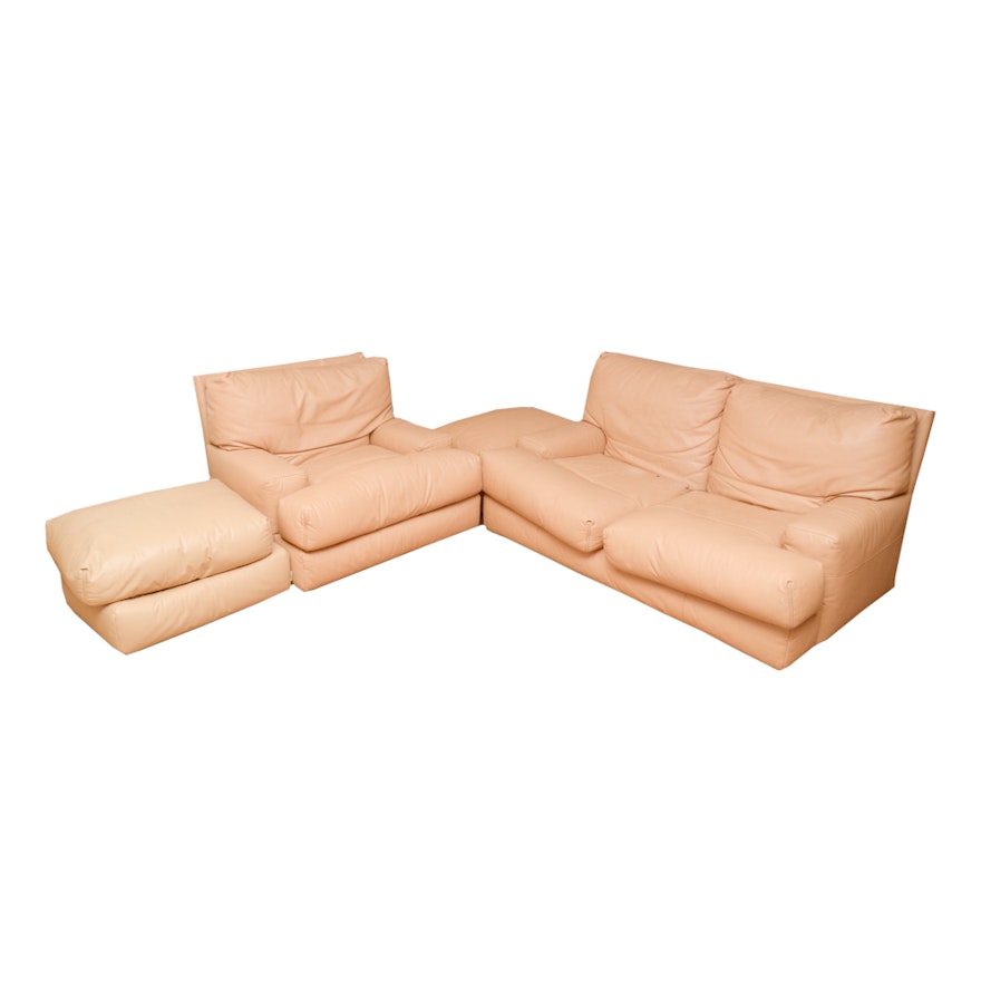 Contemporary Leather Sectional Sofa by Ligne Roset