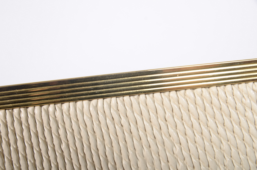 Bone Colored Judith Leiber Clutch