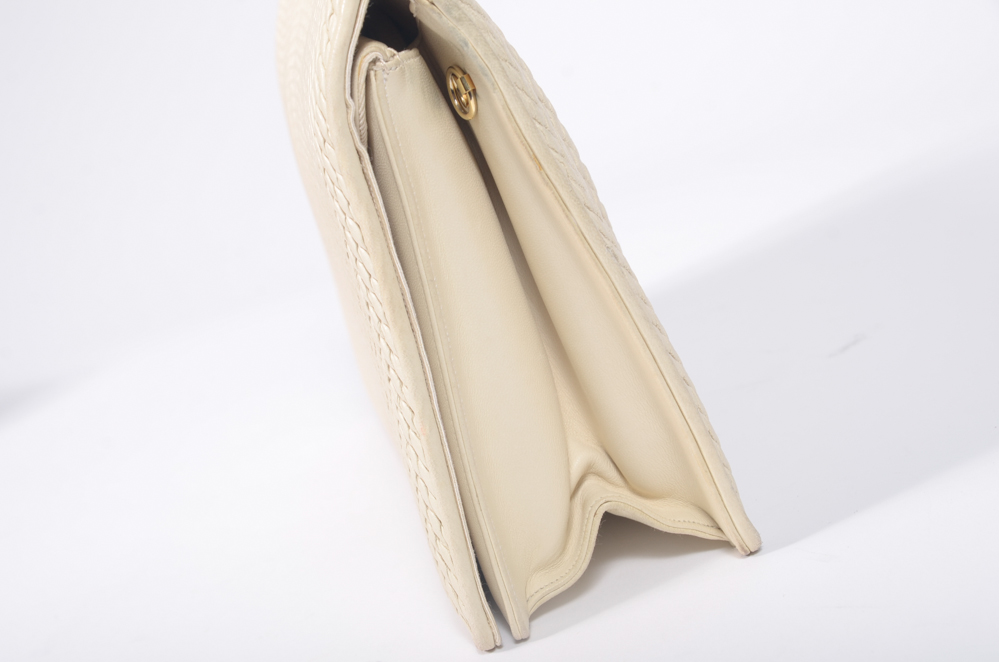 Bone Colored Judith Leiber Clutch