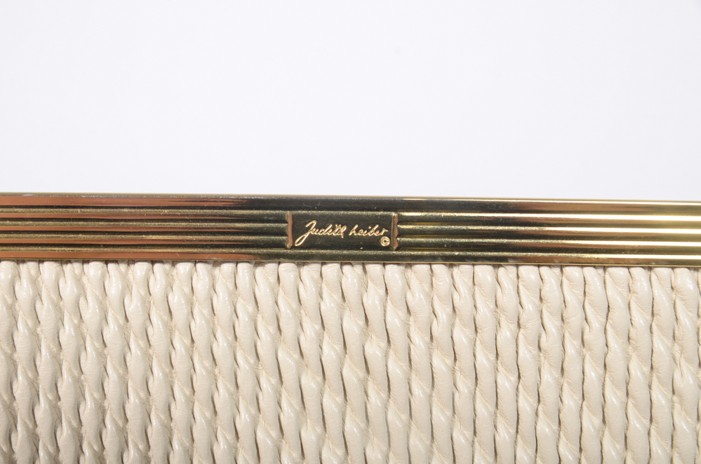 Bone Colored Judith Leiber Clutch
