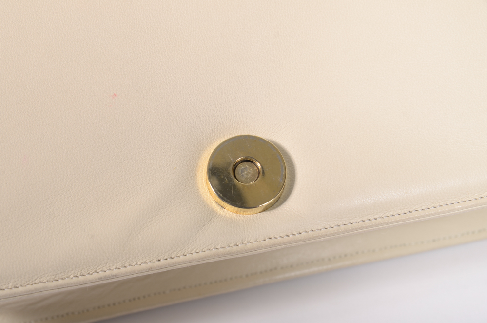 Bone Colored Judith Leiber Clutch