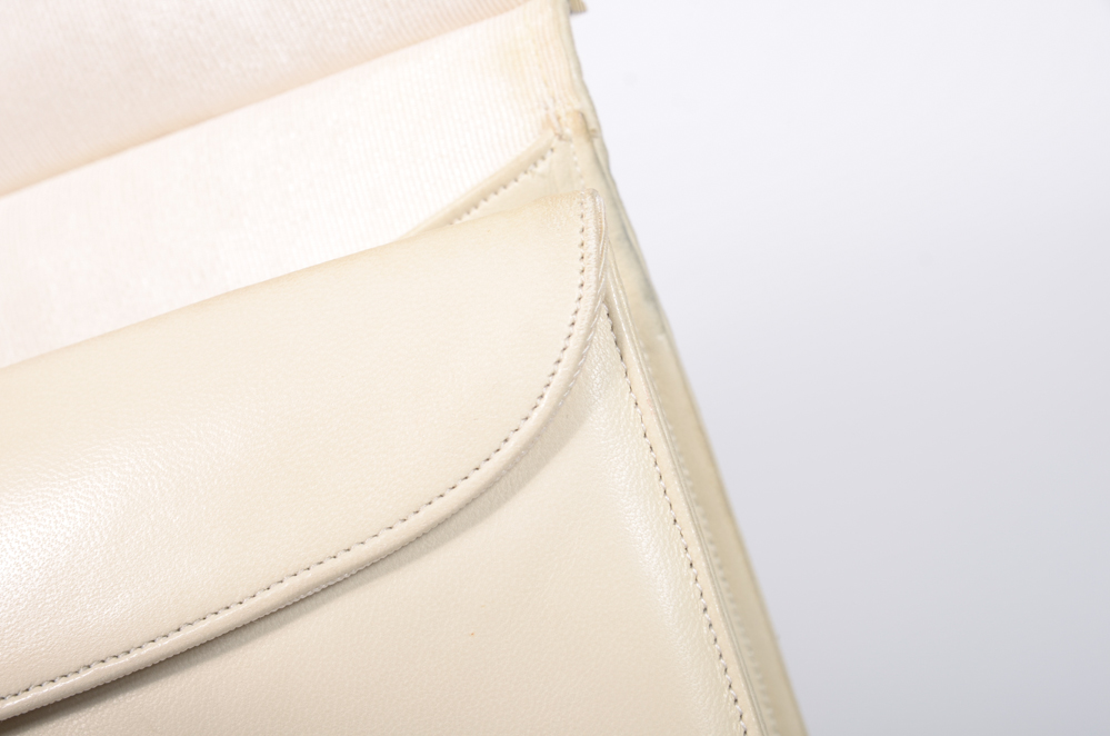 Bone Colored Judith Leiber Clutch