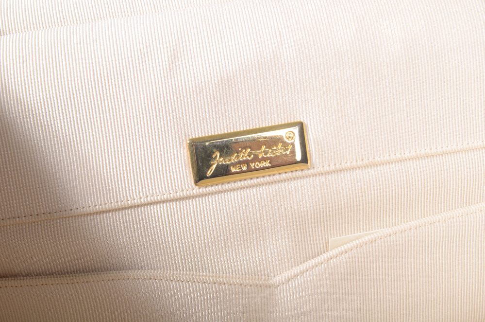 Bone Colored Judith Leiber Clutch