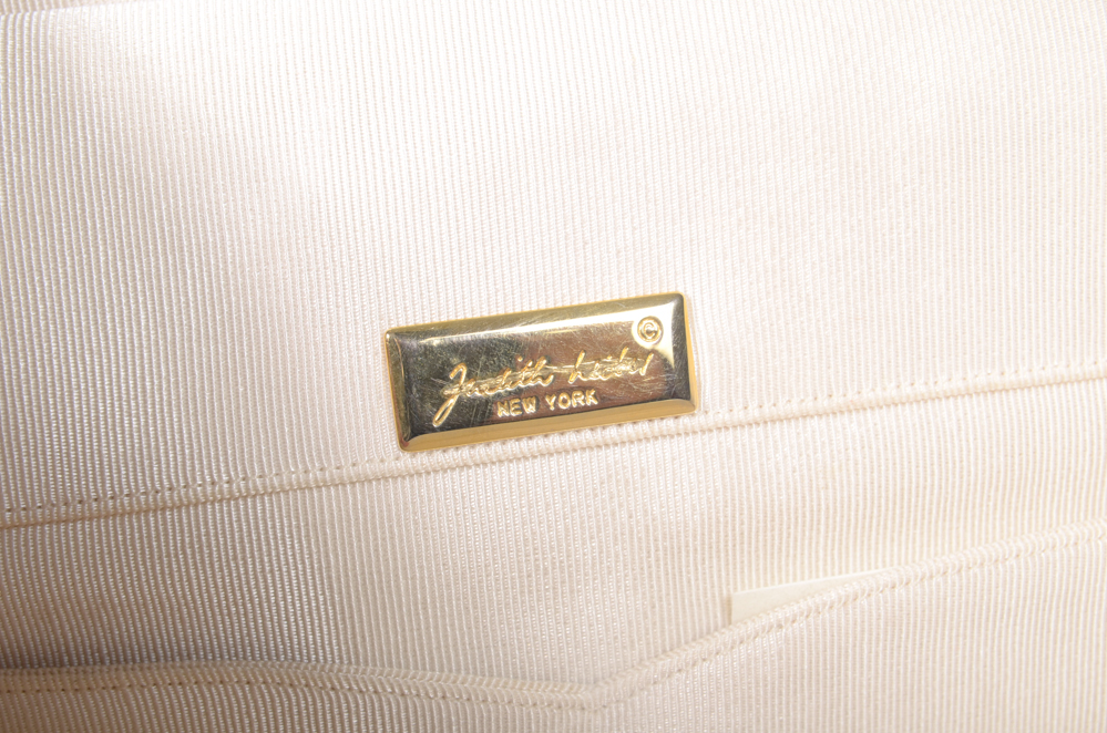 Bone Colored Judith Leiber Clutch